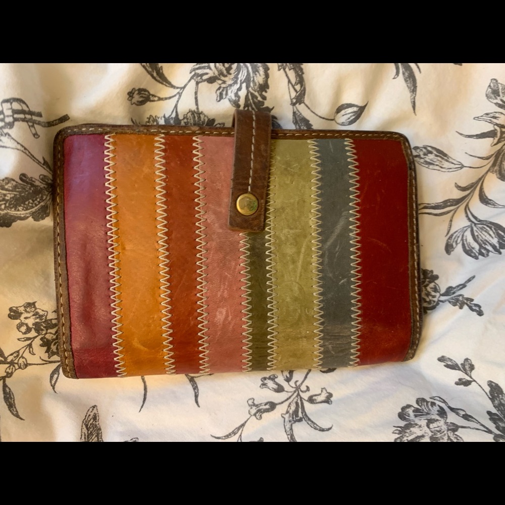Rainbow Leather Fossil Wallet